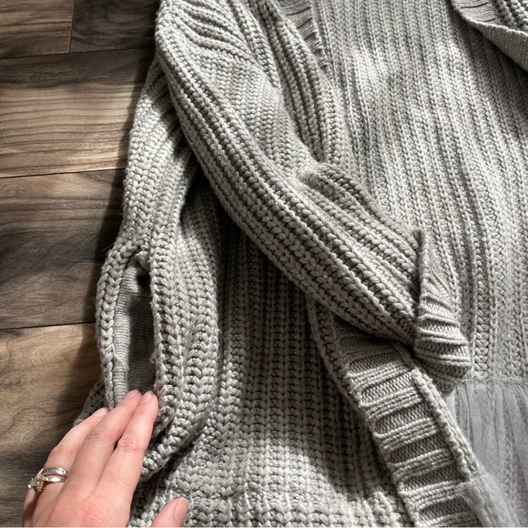 Antropologie Amadi grey knit cardigan size L - Picture 5 of 15